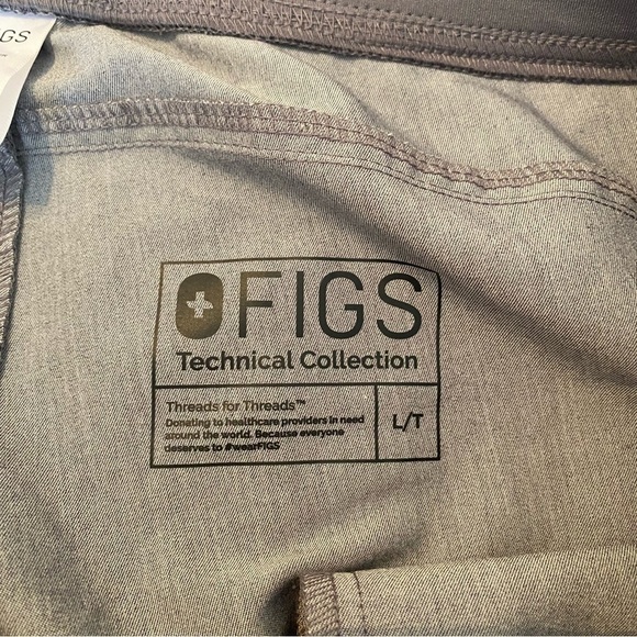 Figs Kade Utility Pocket Gray Scrub Pants - Large Tall - Picture 8 of 16
